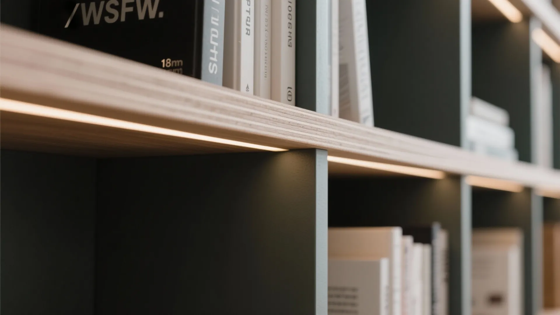 Built-in Shallow Shelving as Architecture