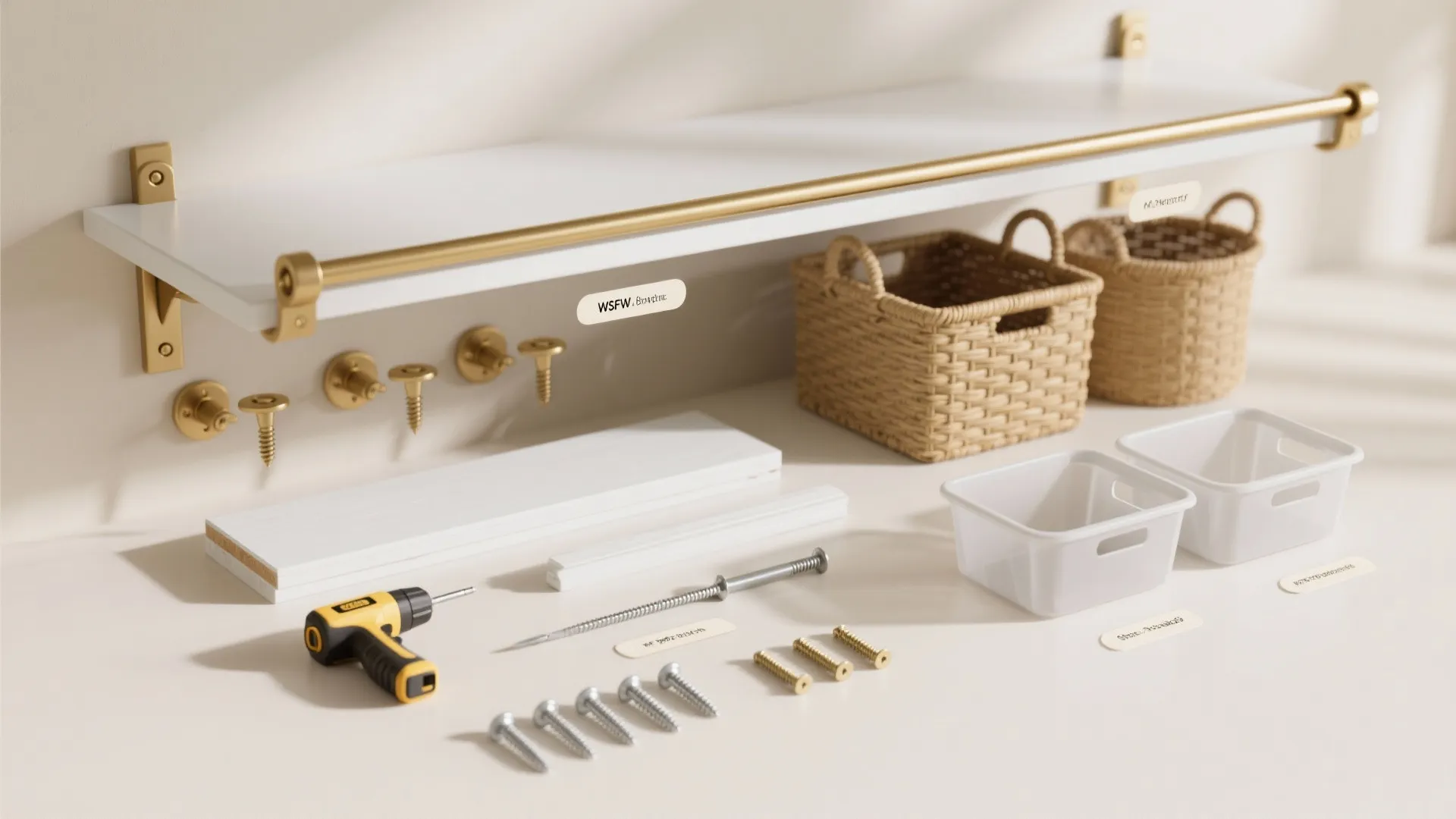 2) Overhead shelves set back + rear guard rail