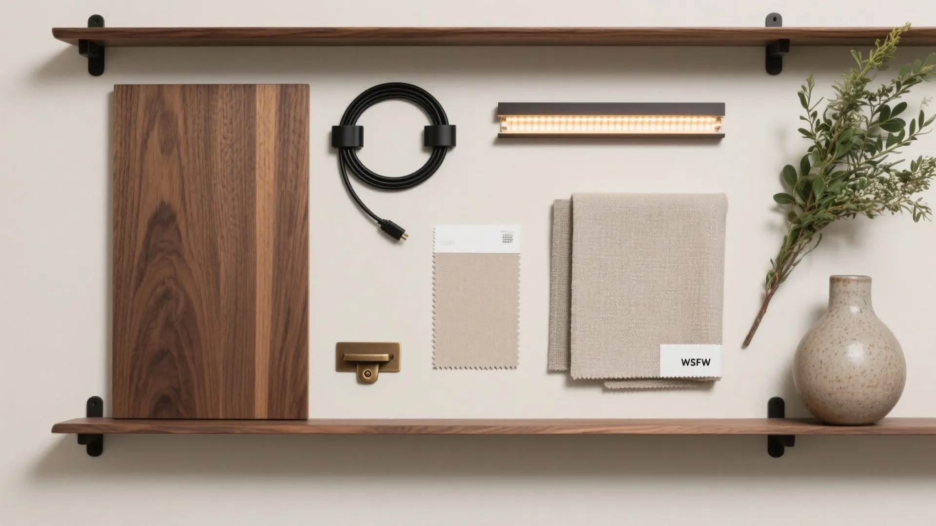 Open Shelving Divider: Walnut + Hidden Storage