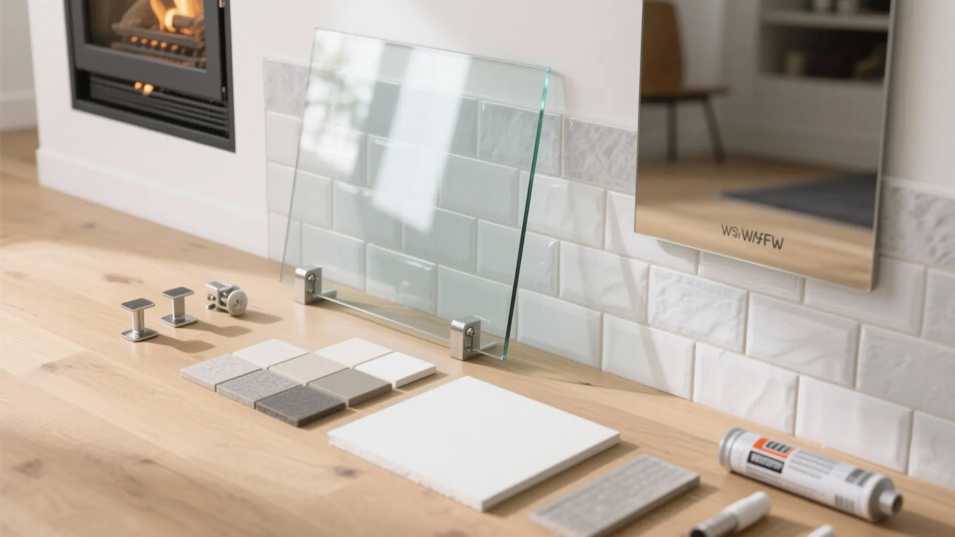 2) Light-Reflecting Wall Shield: Glass or Glazed Tile