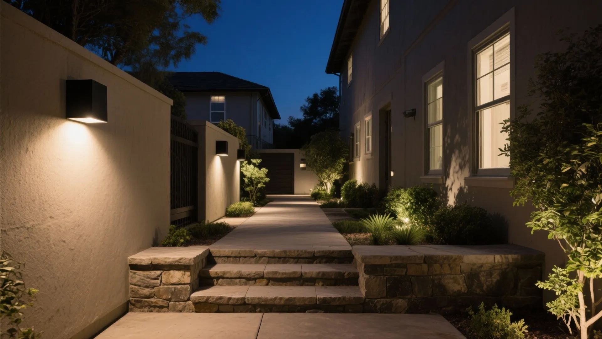 Shielded fixtures for dark-sky friendly paths