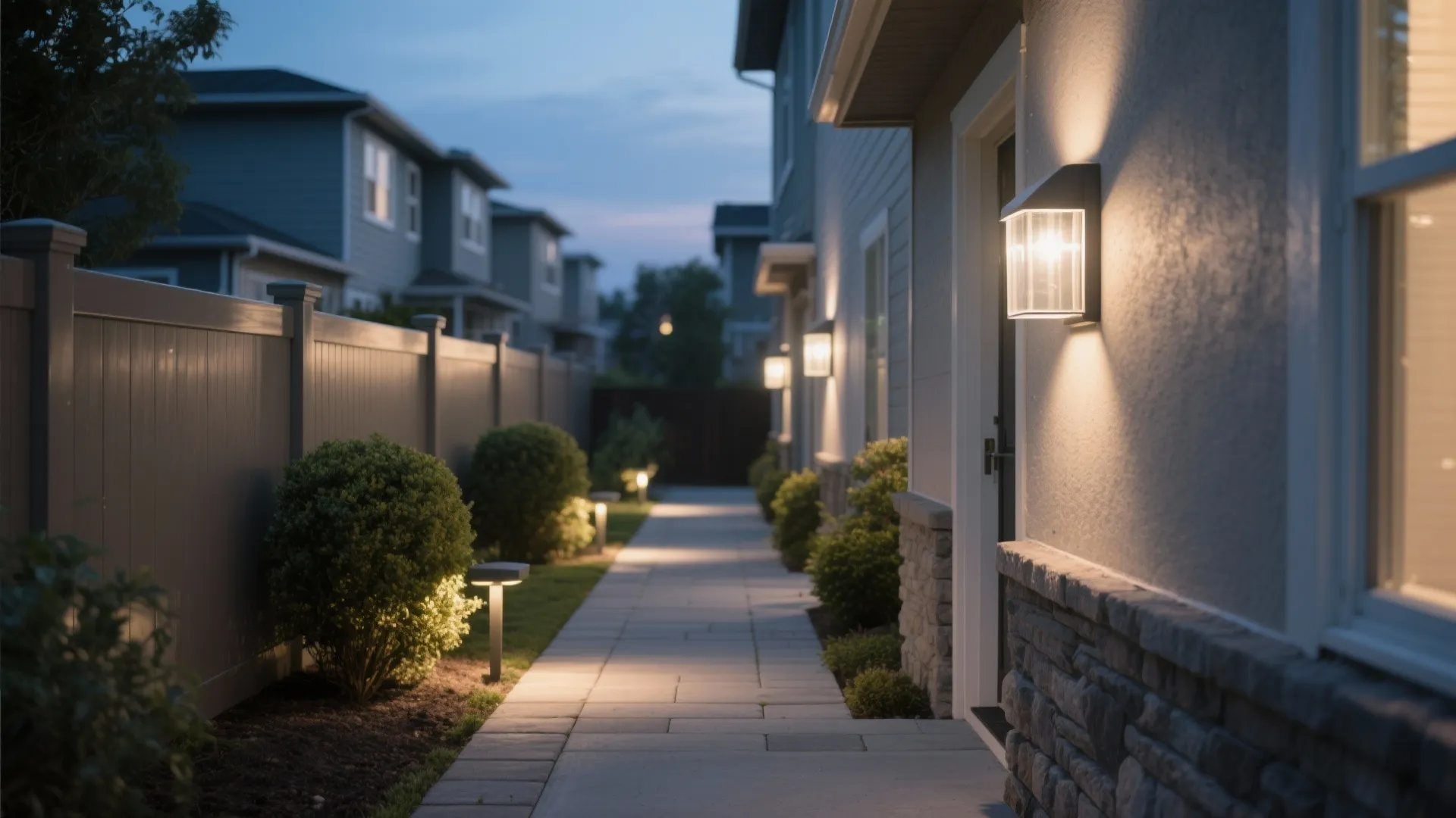 Shielded glare control along paths