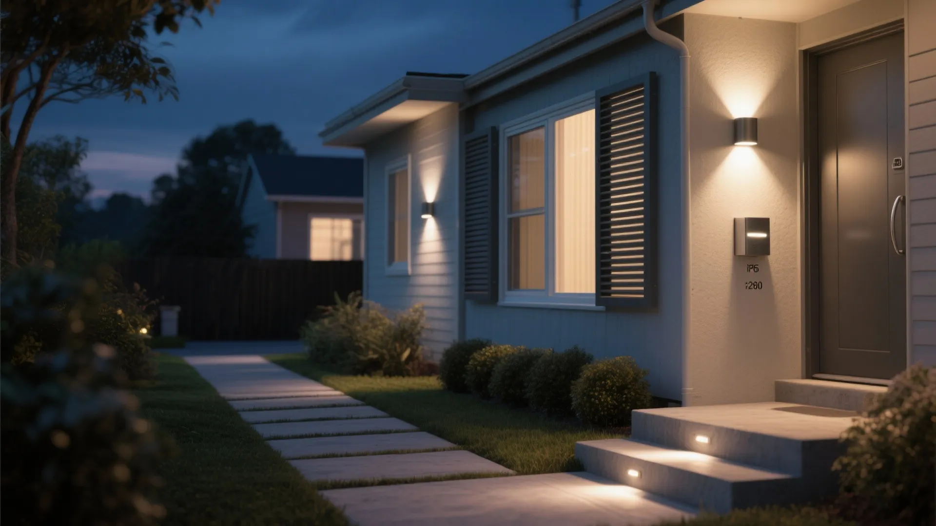 Shielded, low-glare LED for safety paths and entries