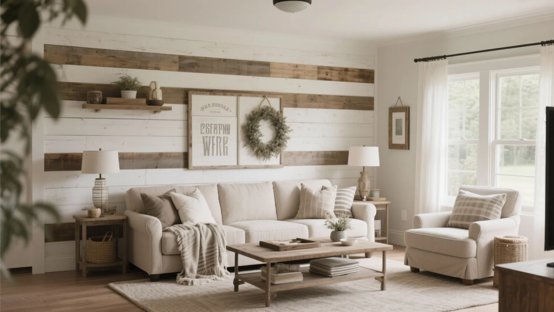5. Shiplap Accent Walls