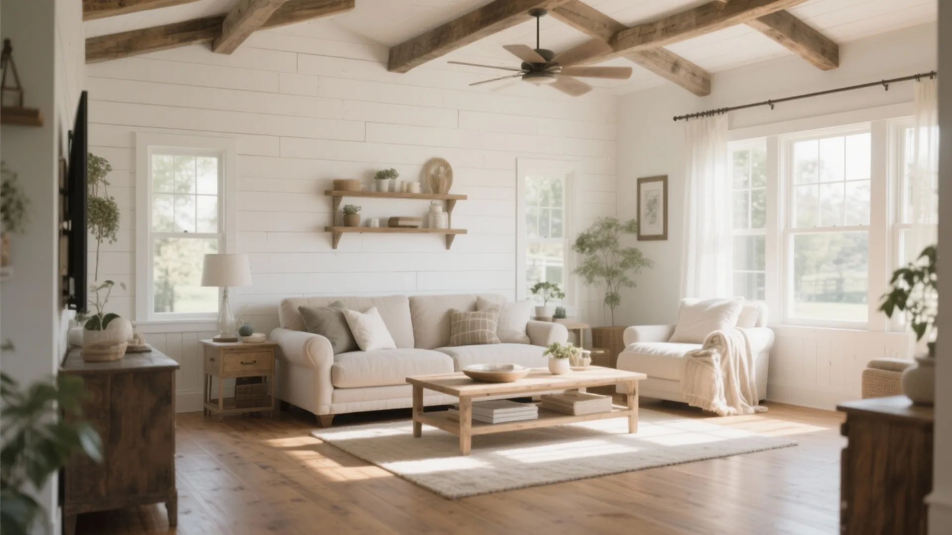 4. Shiplap Accent Walls