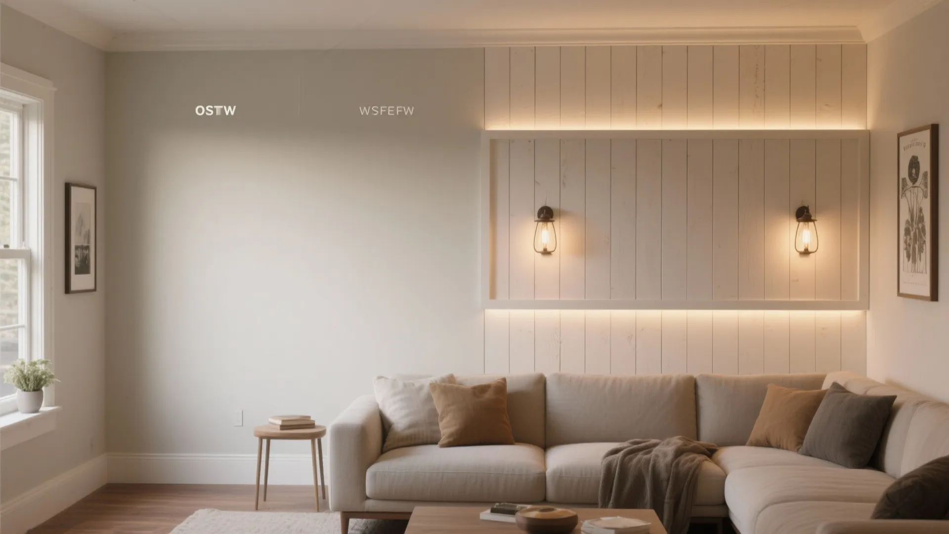 5. Backlit Shiplap Accent with Recessed Wall Lights