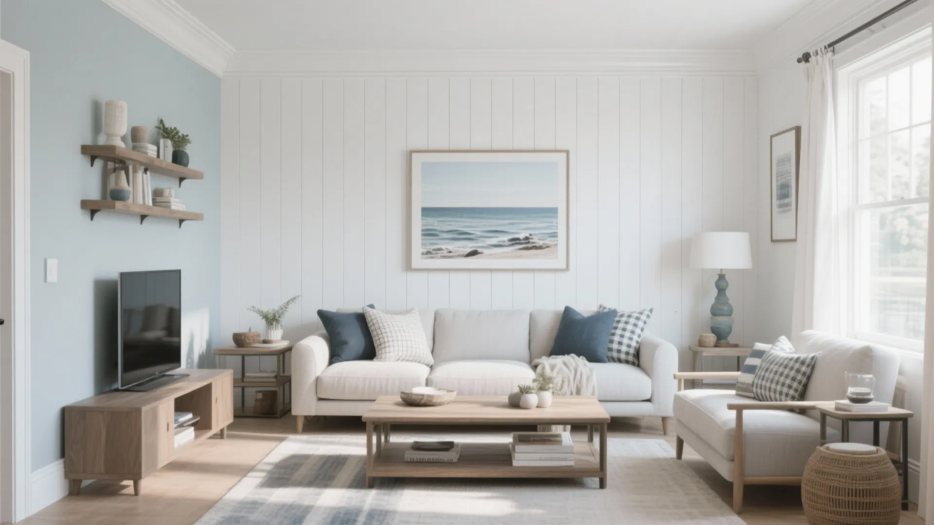 7. Shiplap with Crown Moulding Crossover