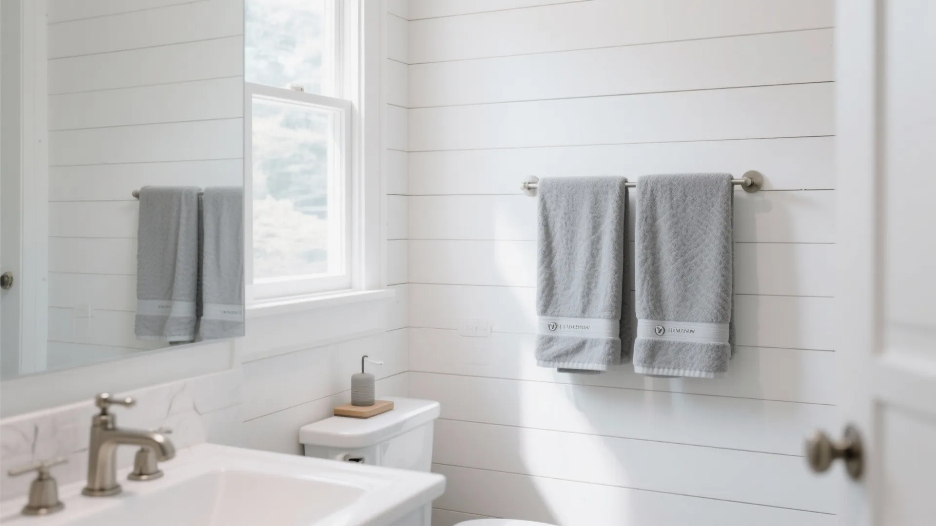 6. White Shiplap with Grey Accents