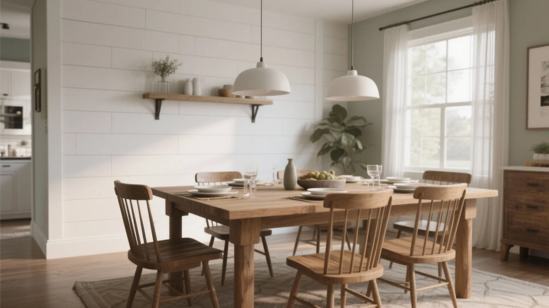 5. Shiplap or Board-and-Batten Accent Wall