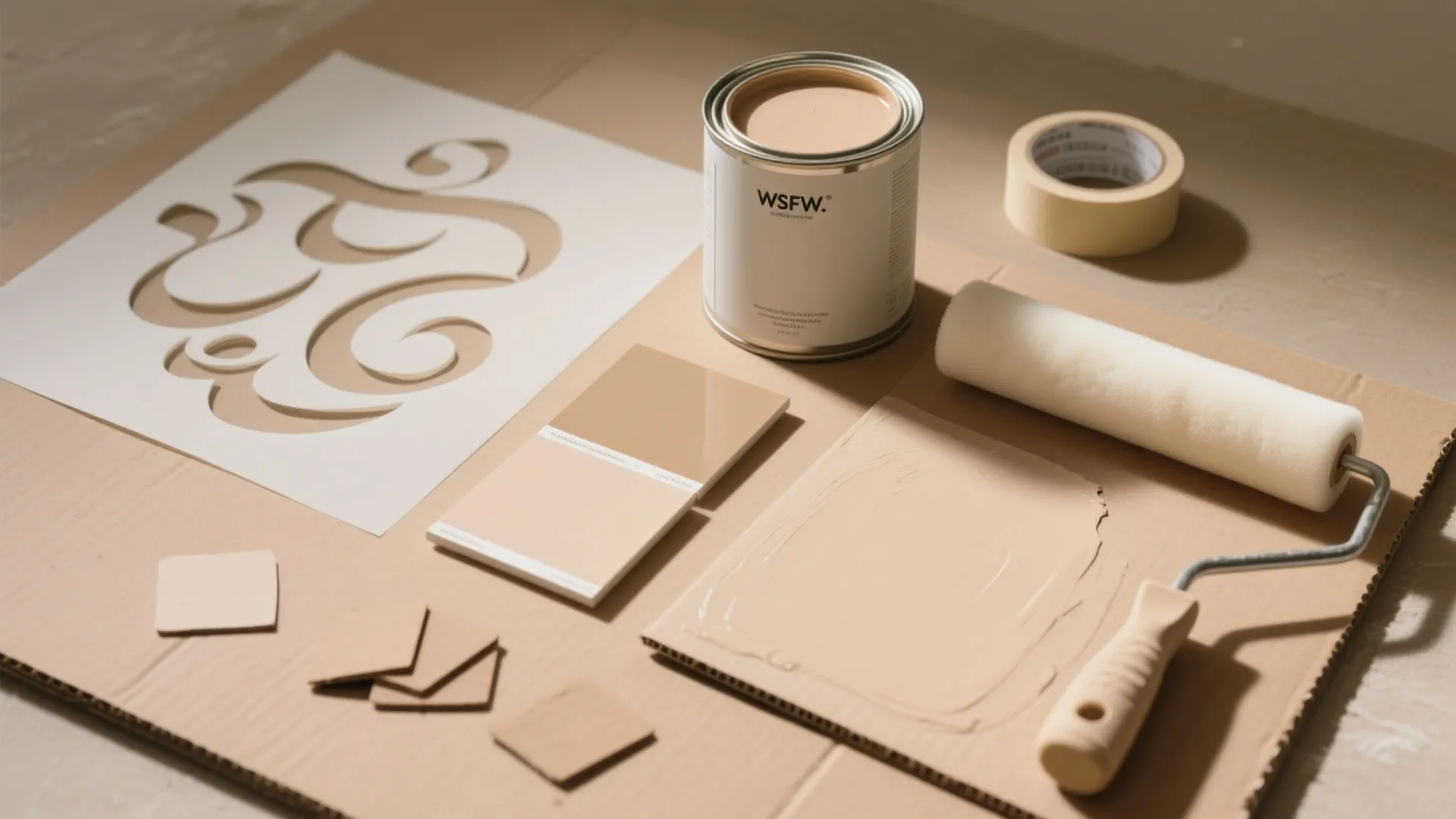 2) Tone-on-Tone Sanskrit Shloka Stencil