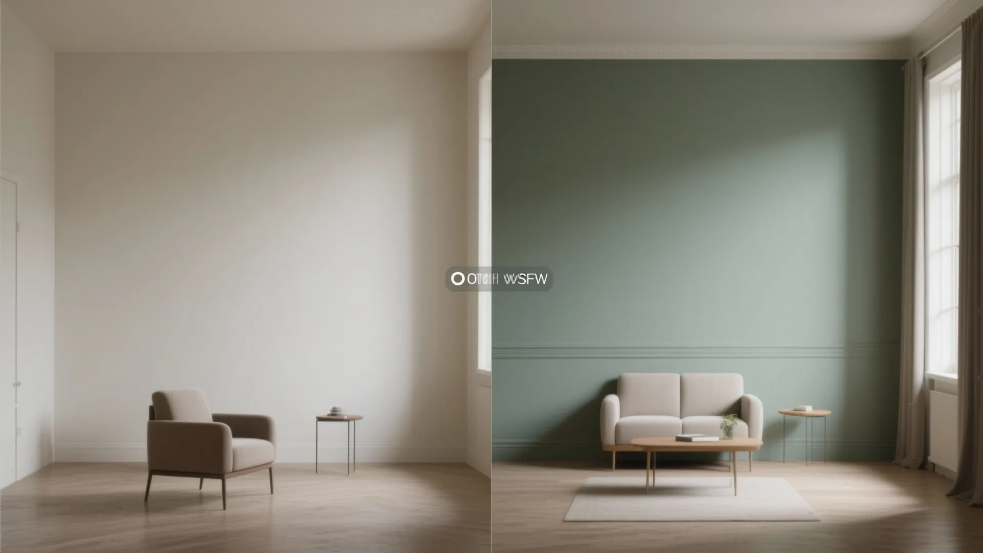 2. Turn a short wall into an accent without shrinking the room