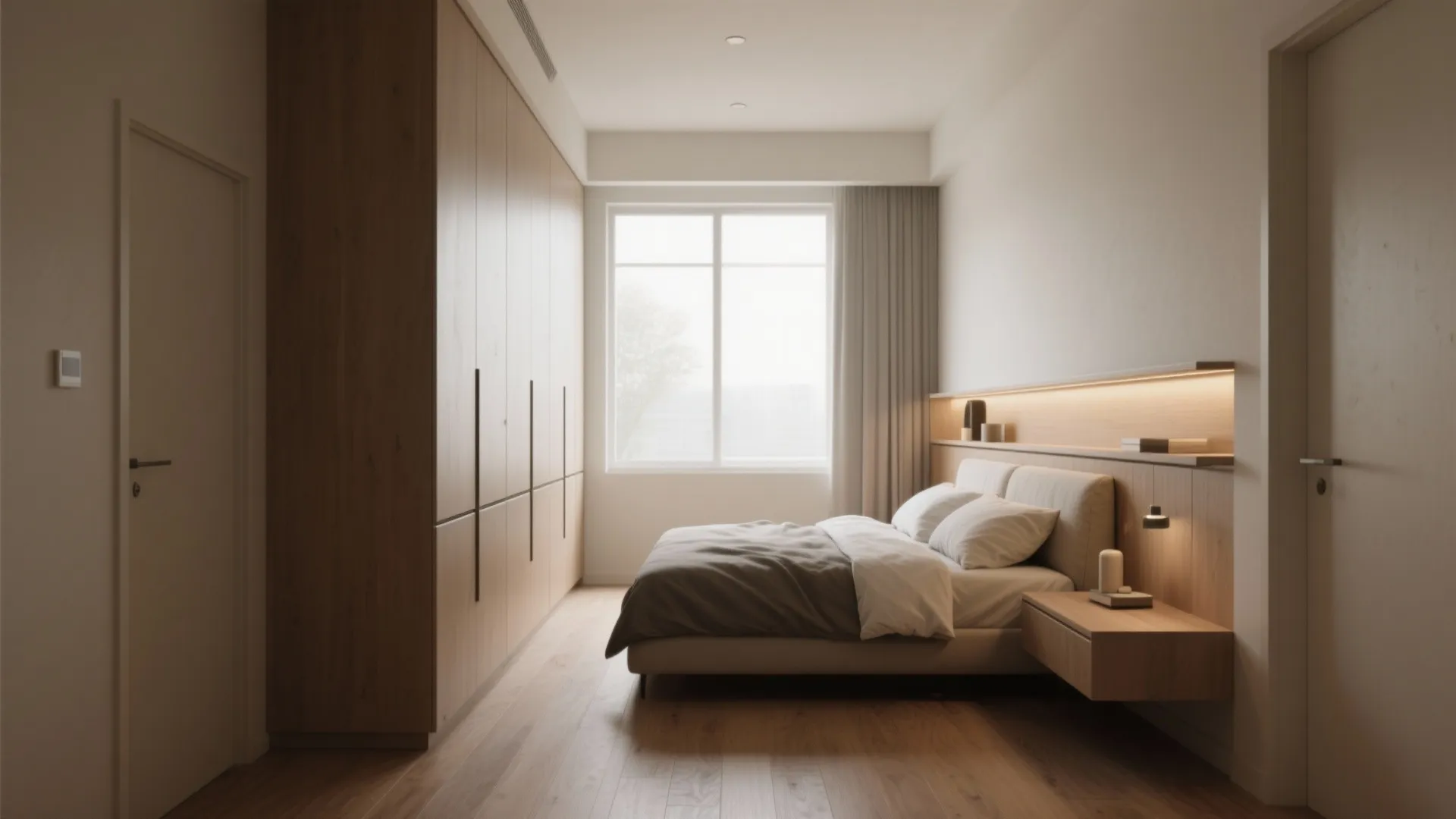 1. Short-wall bed placement