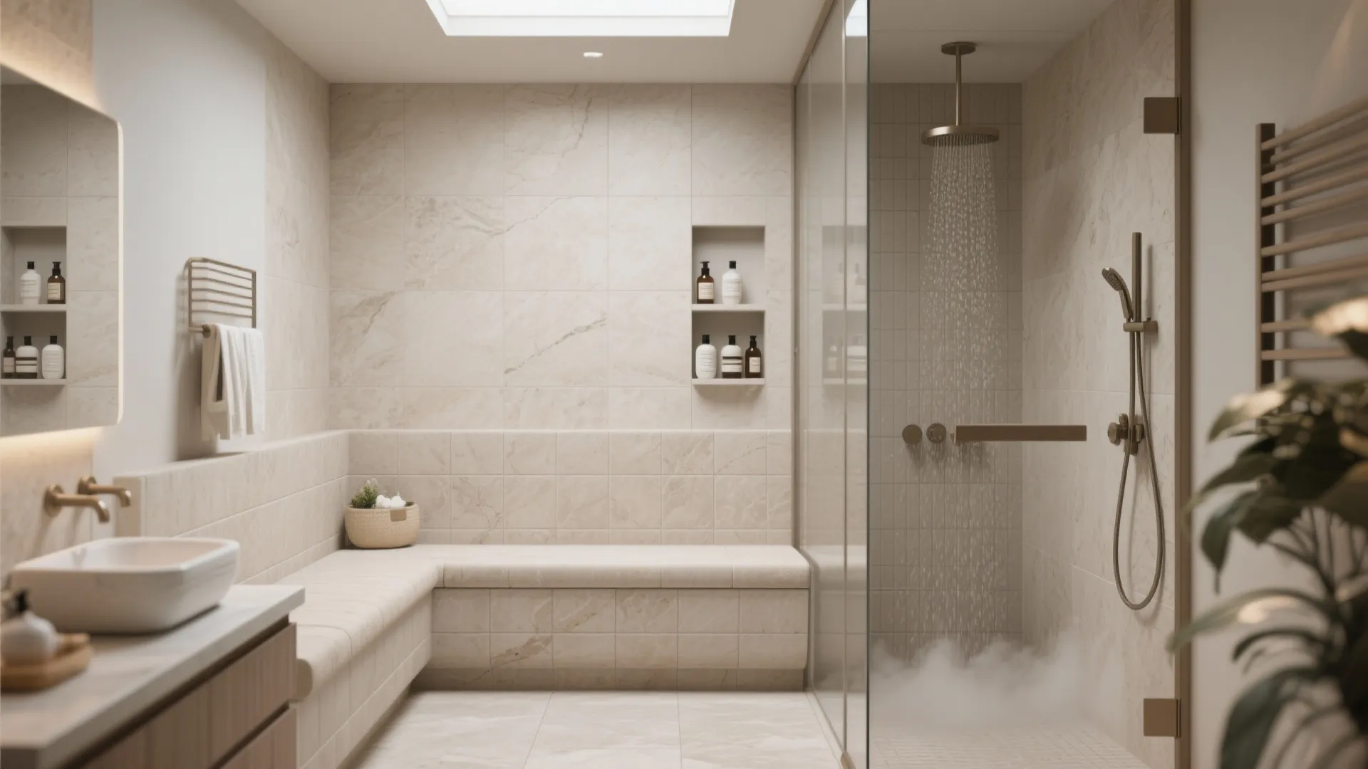 6. Built-in Bench in Shower