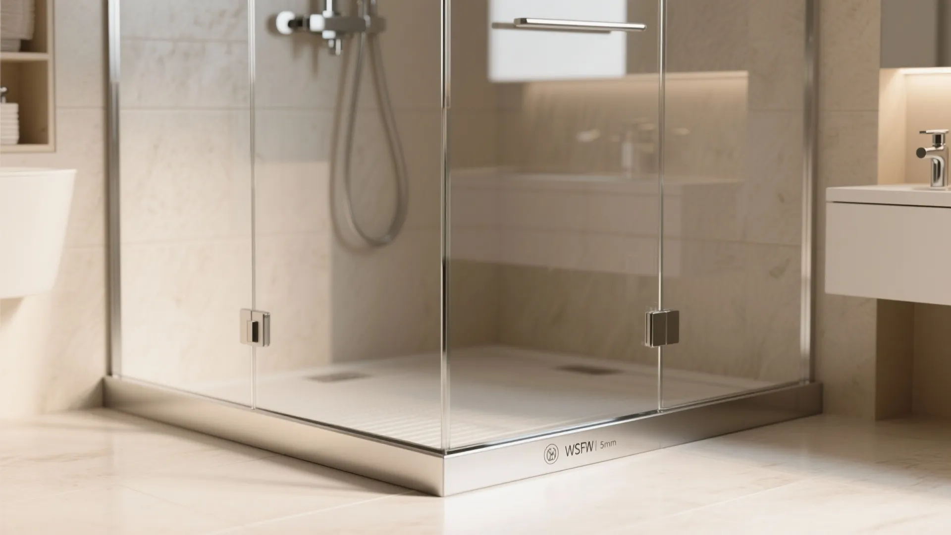 4. Integrate trims with shower glass and fixtures