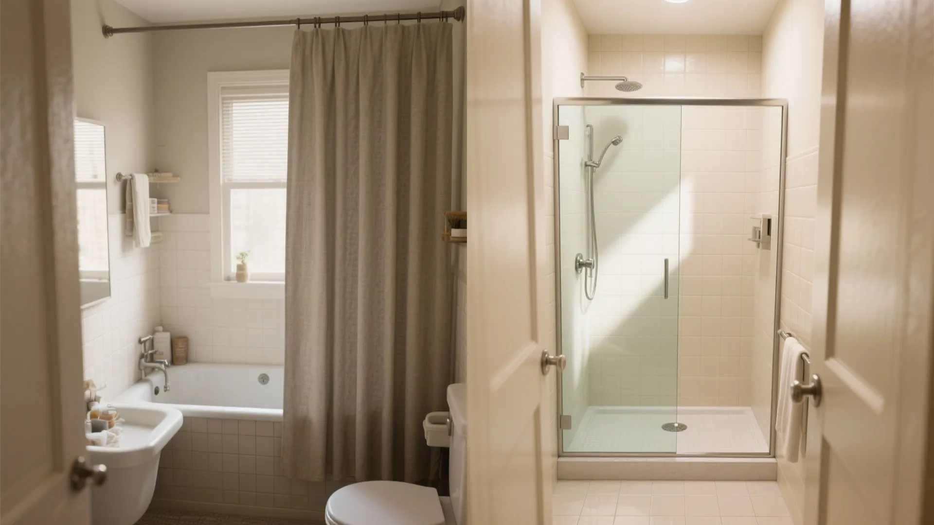 Frameless Glass Shower And Clear Sightlines