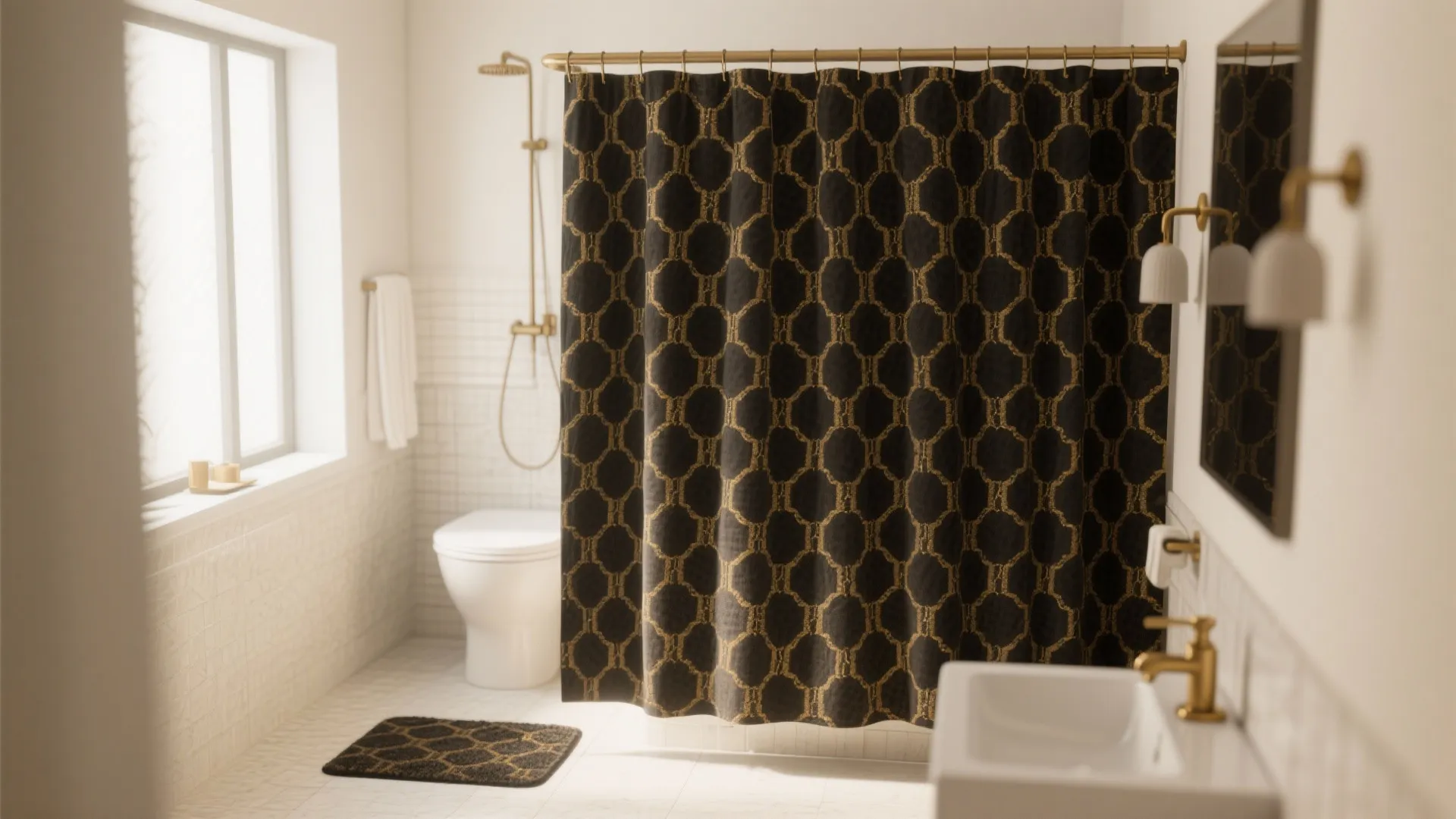 4. Shower Curtain as the Star