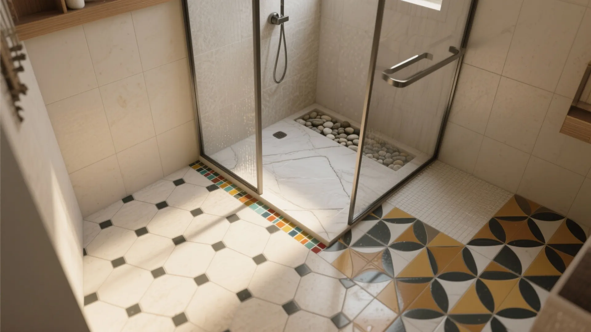 Bathroom Shower Floor Tile Ideas — 5 Options: Creative, safe and budget-friendly shower floor tile ideas I use in small and modern bathrooms