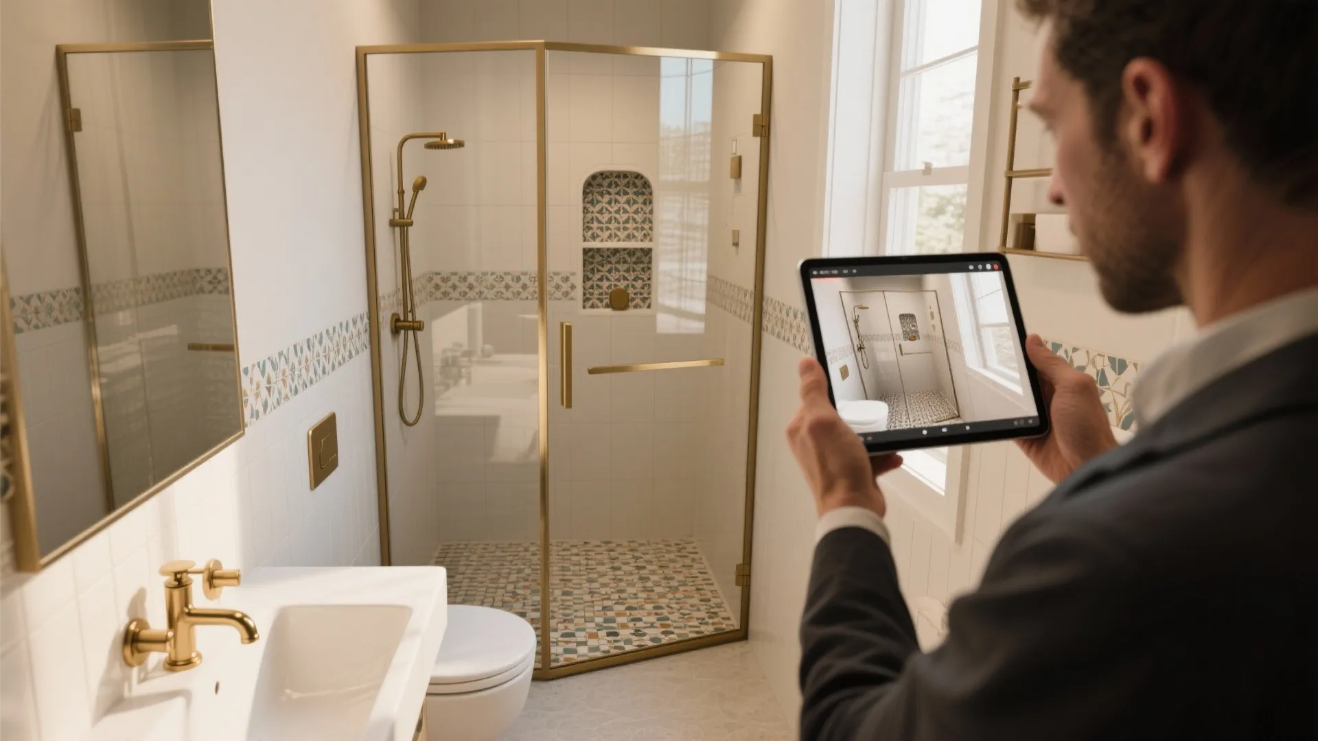 5. Make a shower focal point and preview with 3D