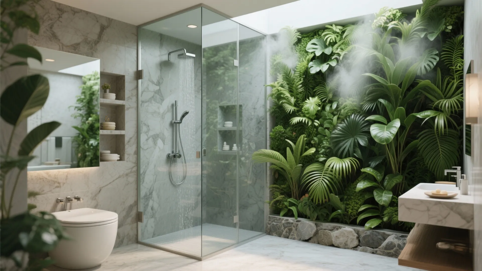 2. Living Wall in the Shower Zone