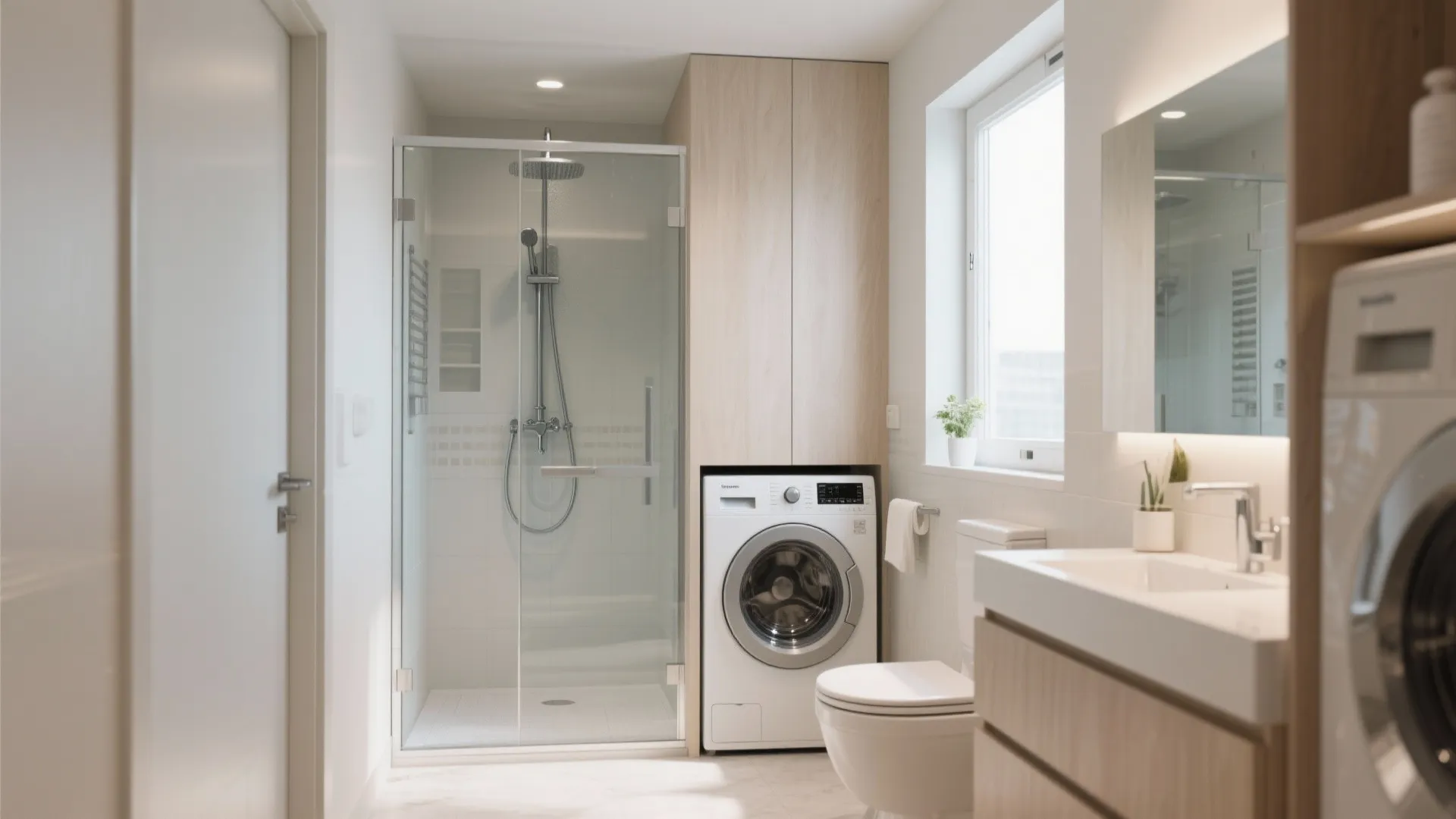 7. Combined Shower and Laundry