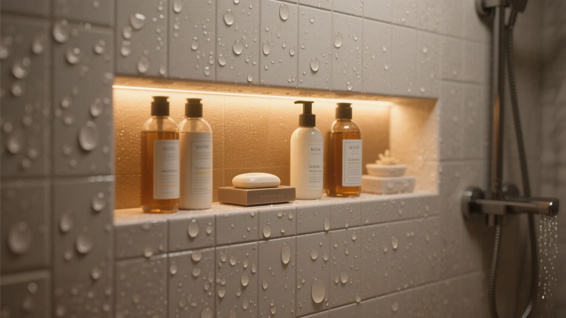 7. Niche Shelving in Shower Area