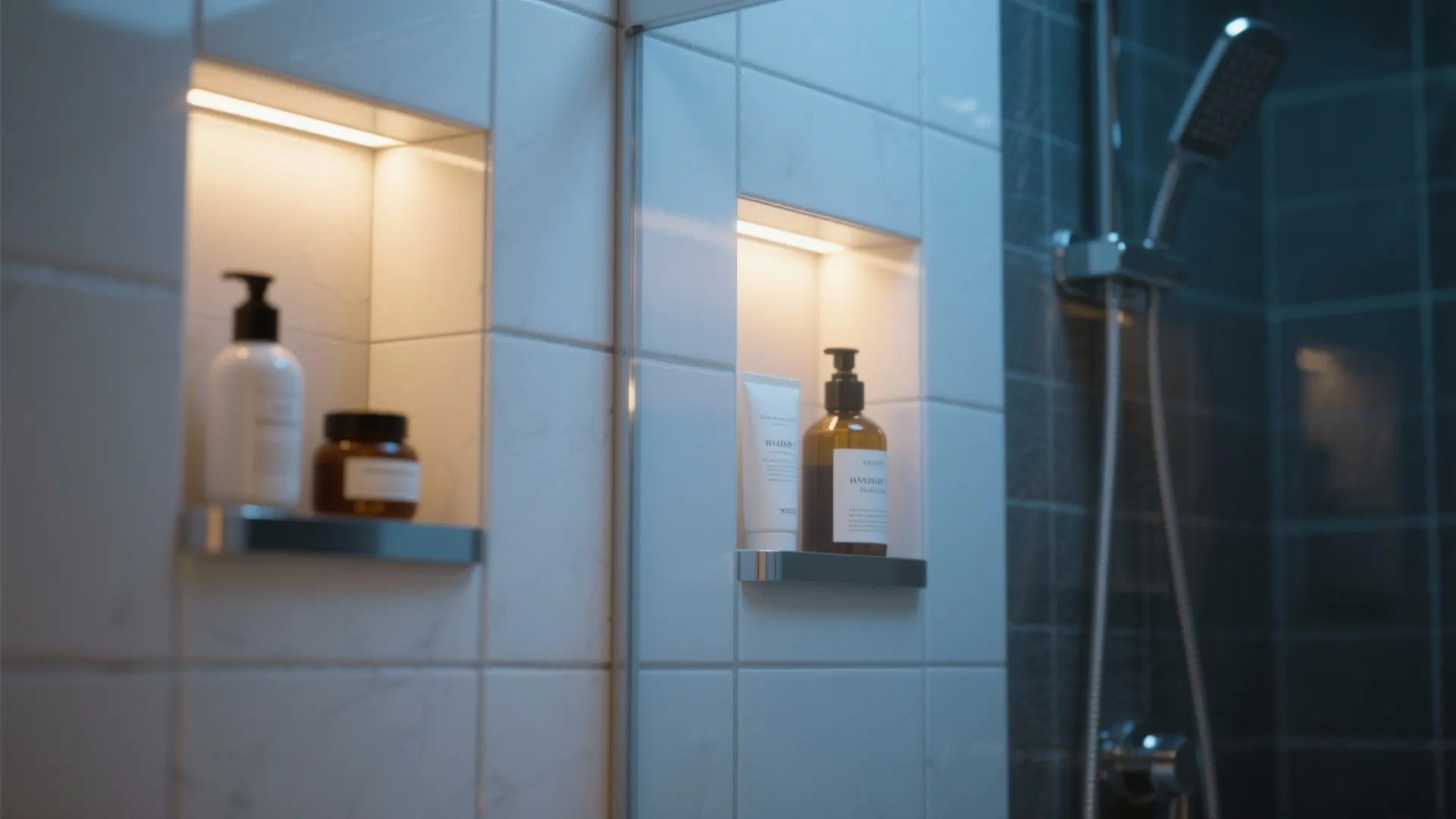 6. Built-In Niches in Shower