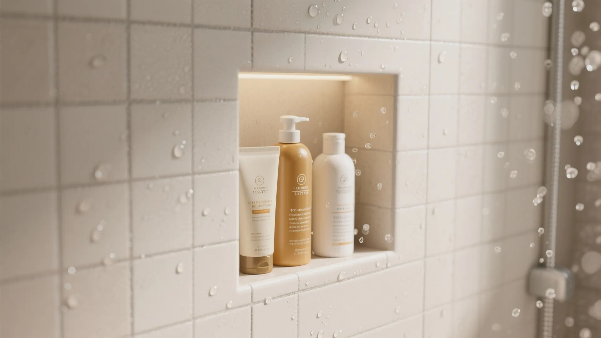 7. Recessed Niches in Shower