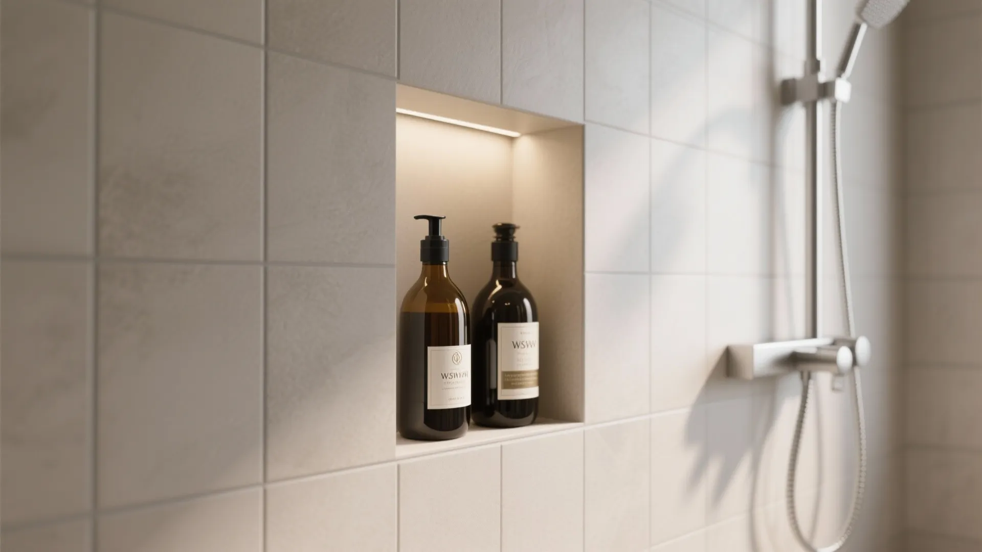 4. Built-In Niches in the Shower