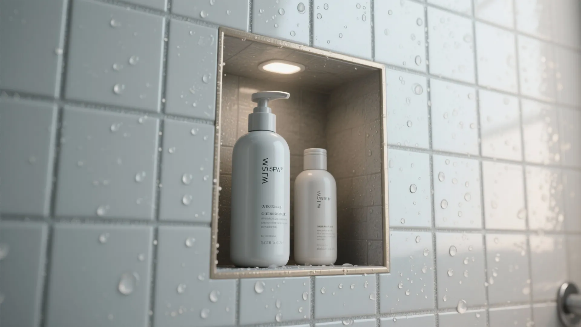 Bathroom calm with light, storage, and ventilation