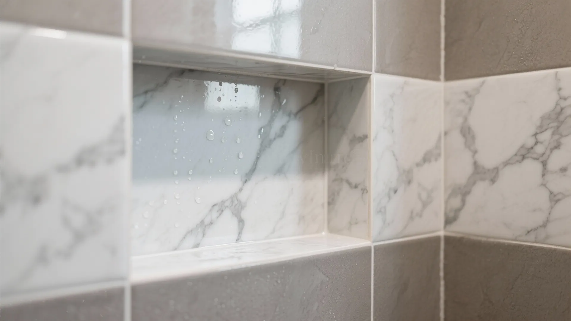 3. Shower Niche with Contrasting Tile