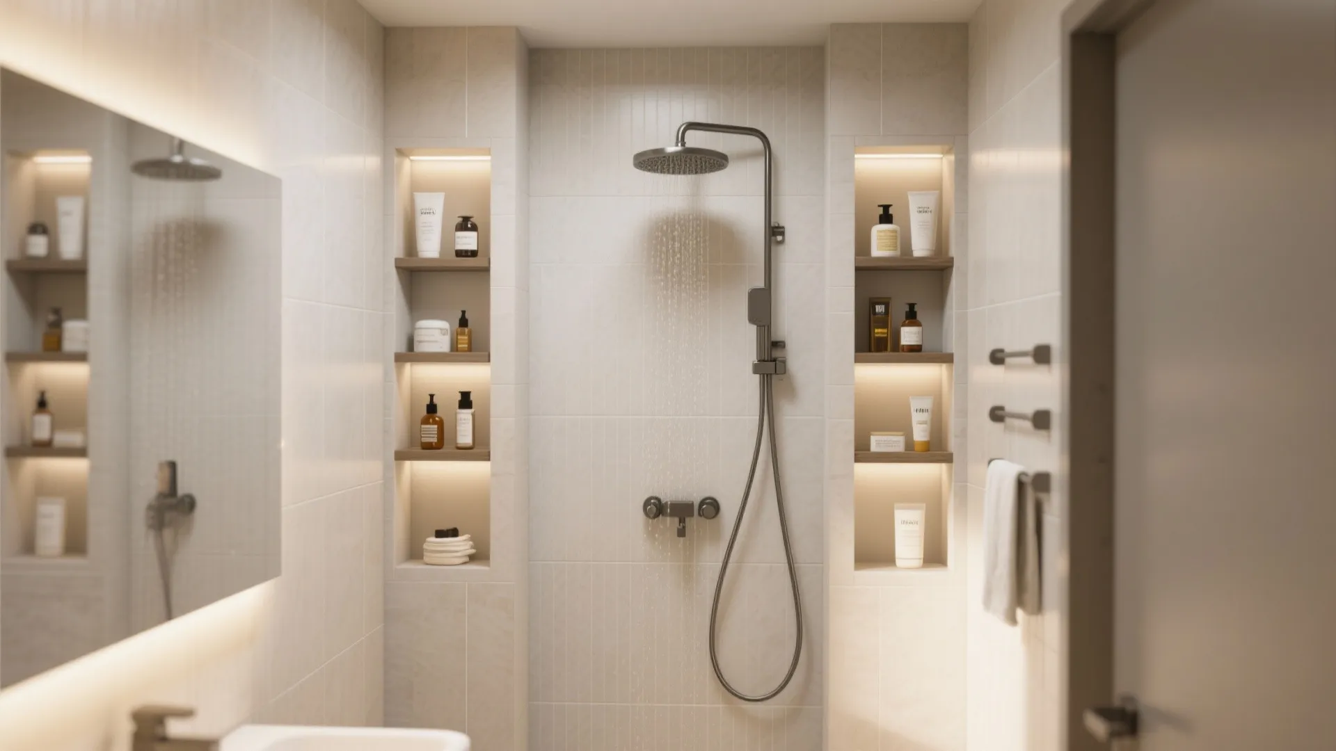 8. Niche Shelving in Shower