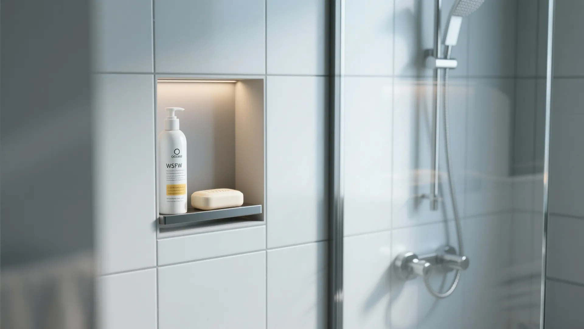 8. Niche shelving in the shower