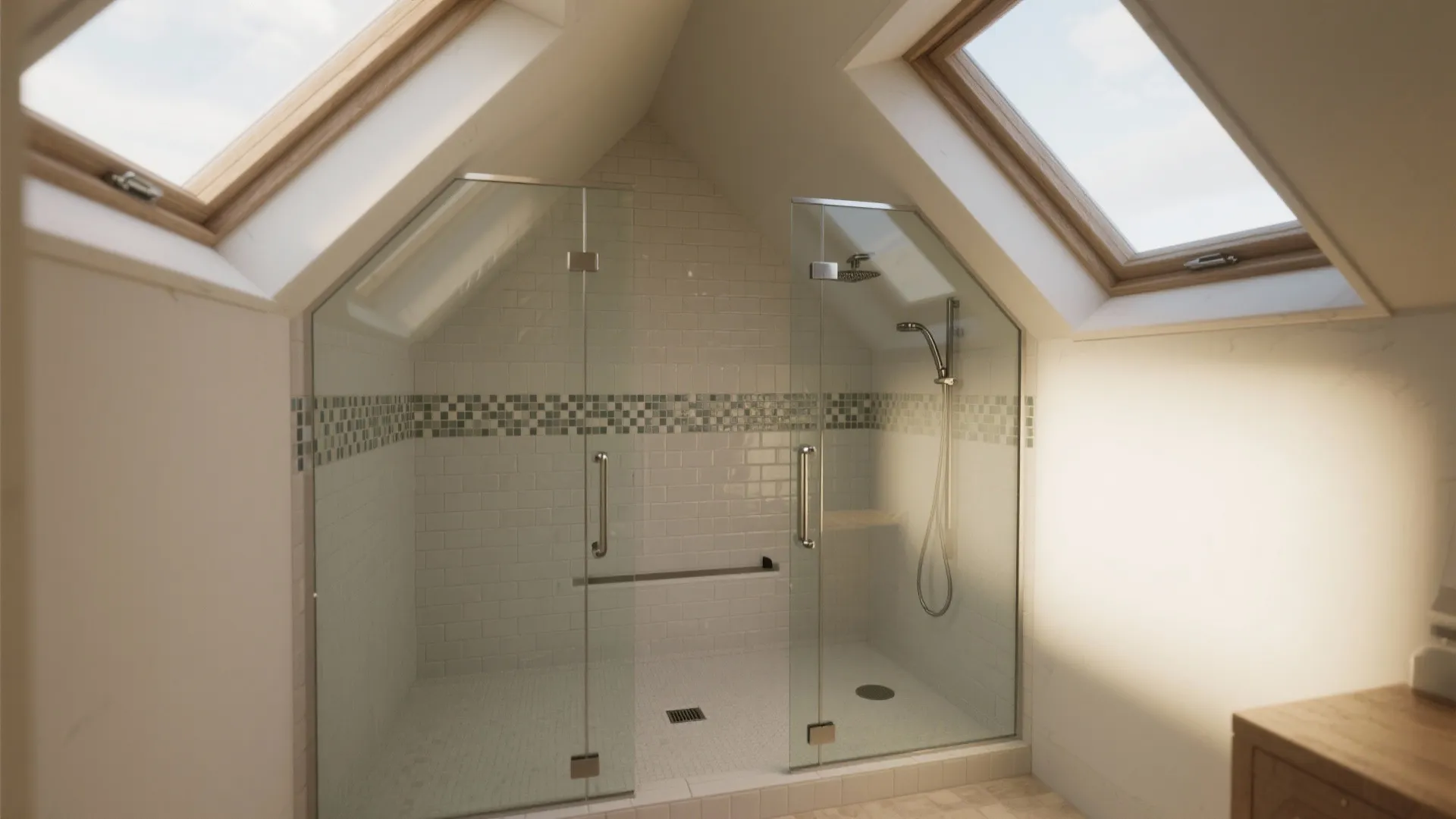 1. Embrace the slope with a shower nook