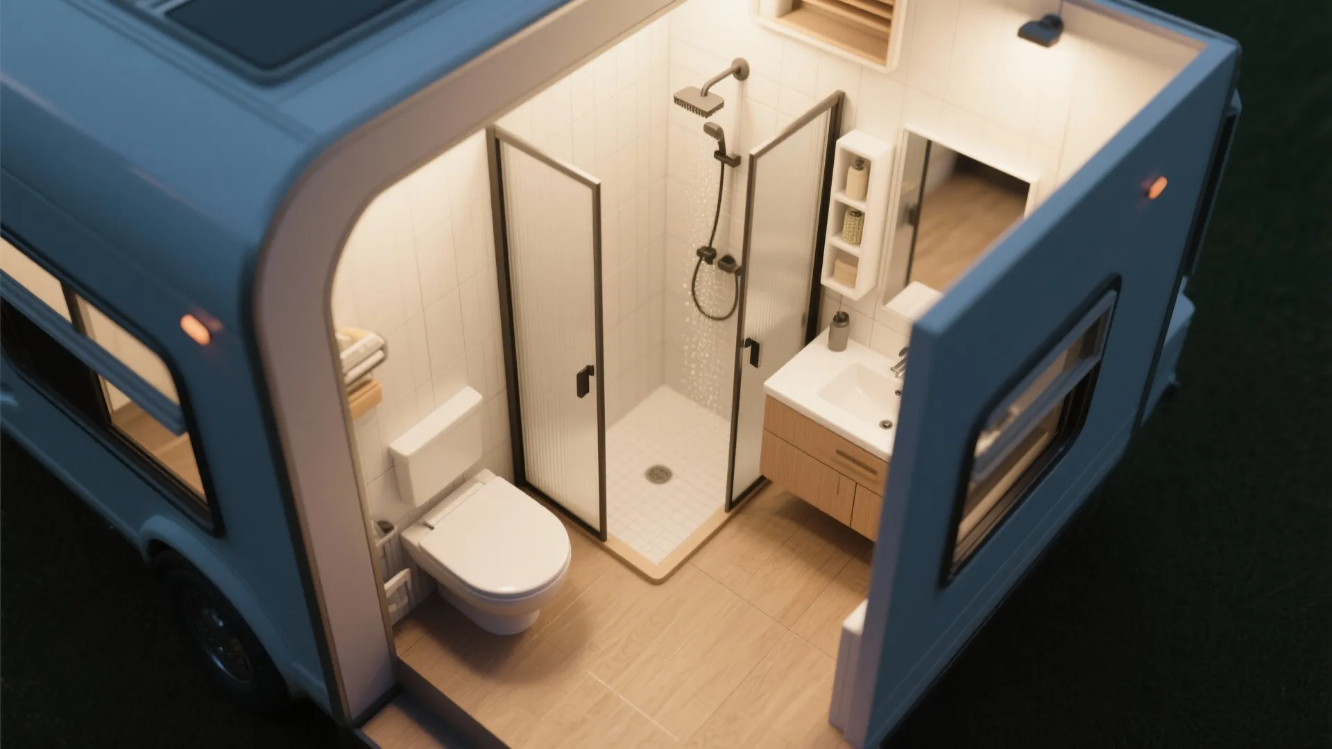 3. Optimize the shower footprint — wet-room ideas and sliding doors