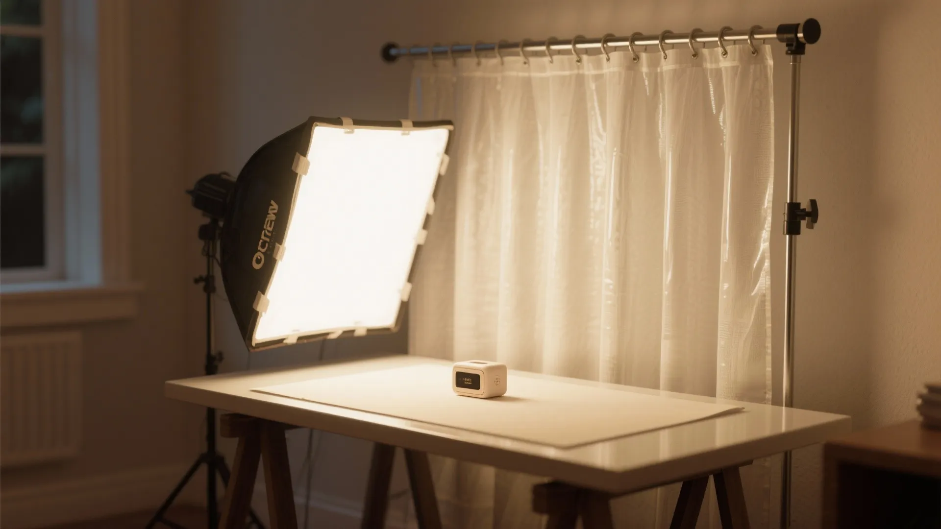 2. Shower Curtain Softbox