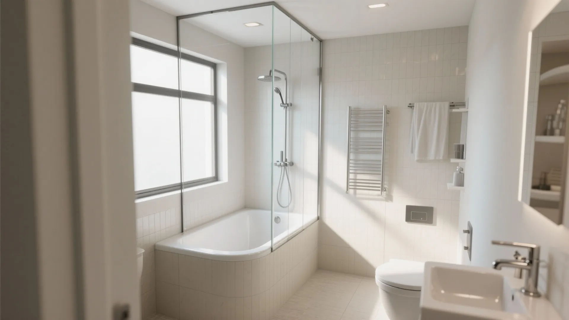 Idea 2: Shower-Tub Combo Across Short Wall