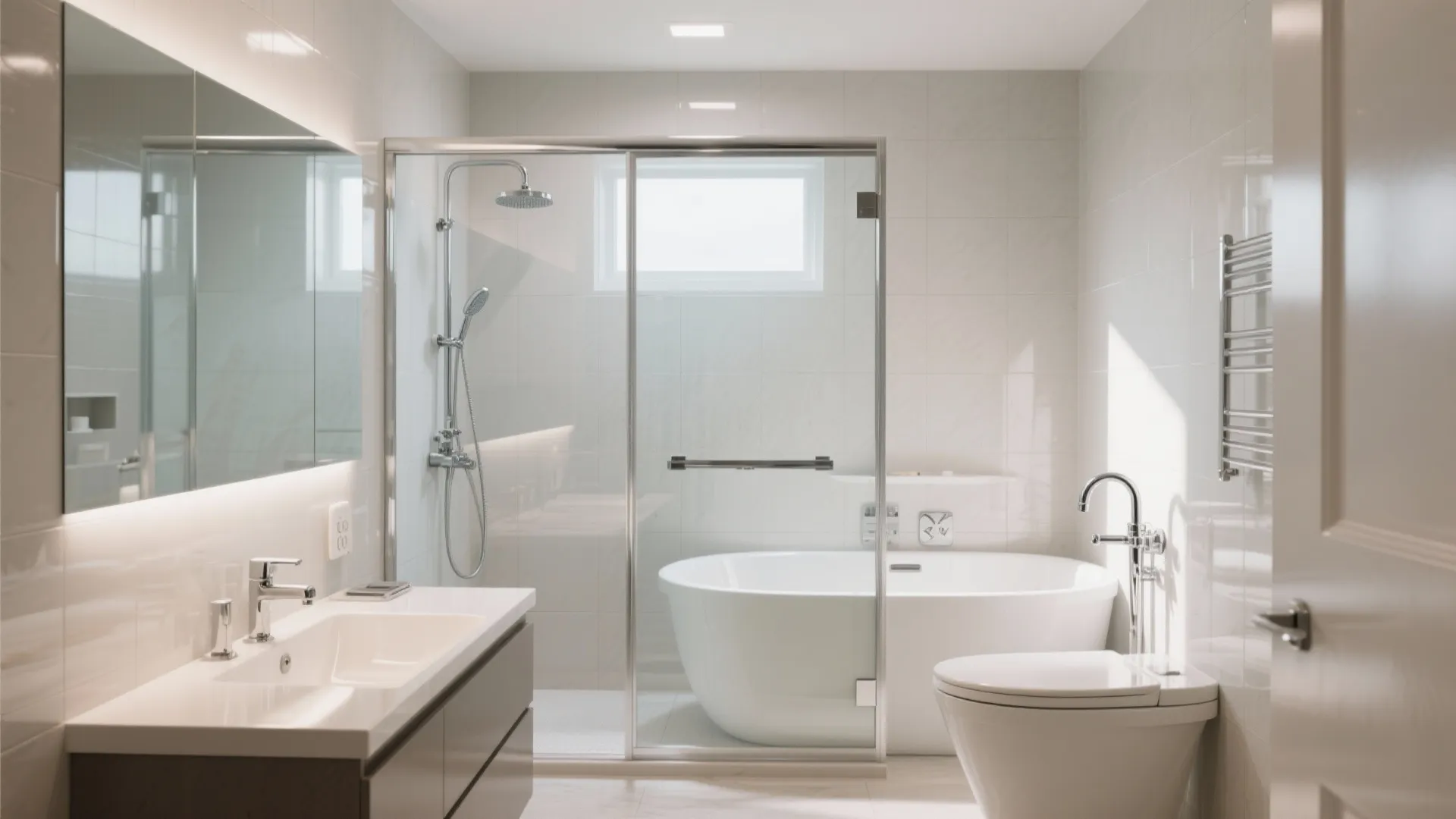9. Shower-Tub Combo with Sliding Glass