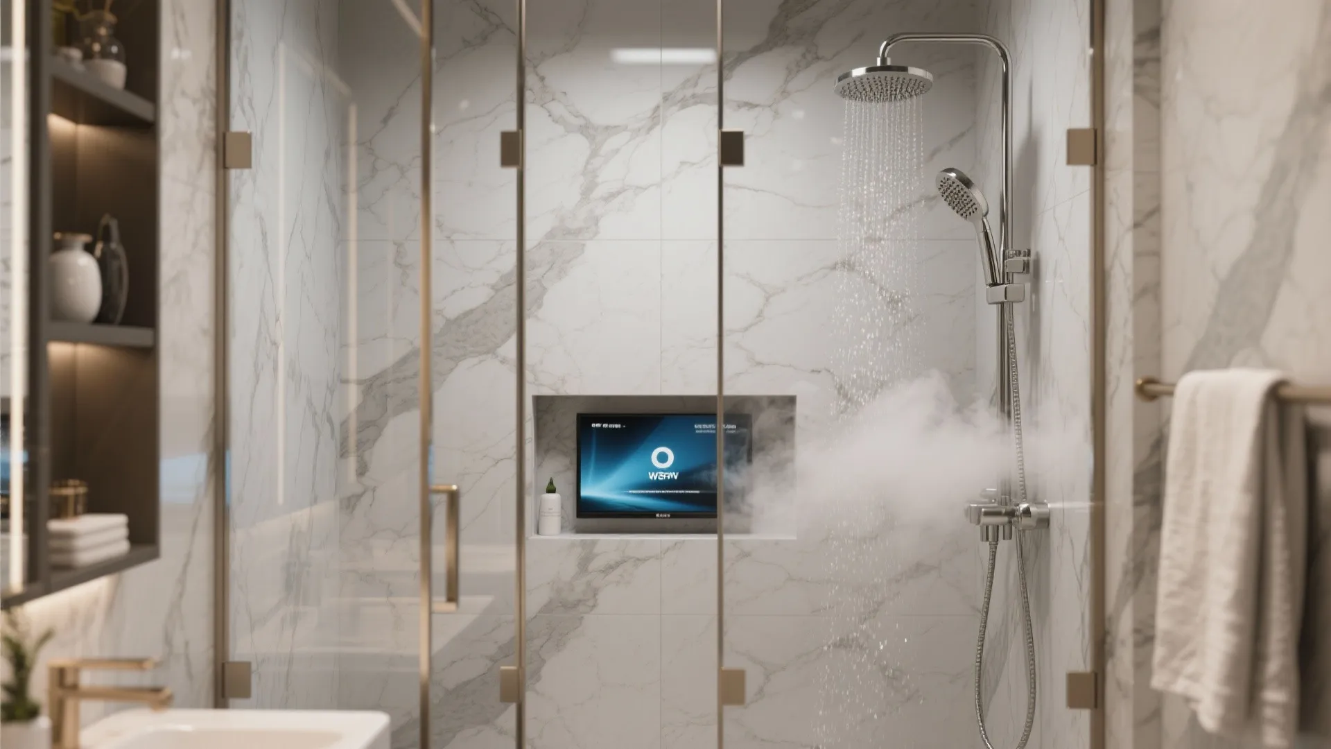 3. Embedded in the Shower Wall