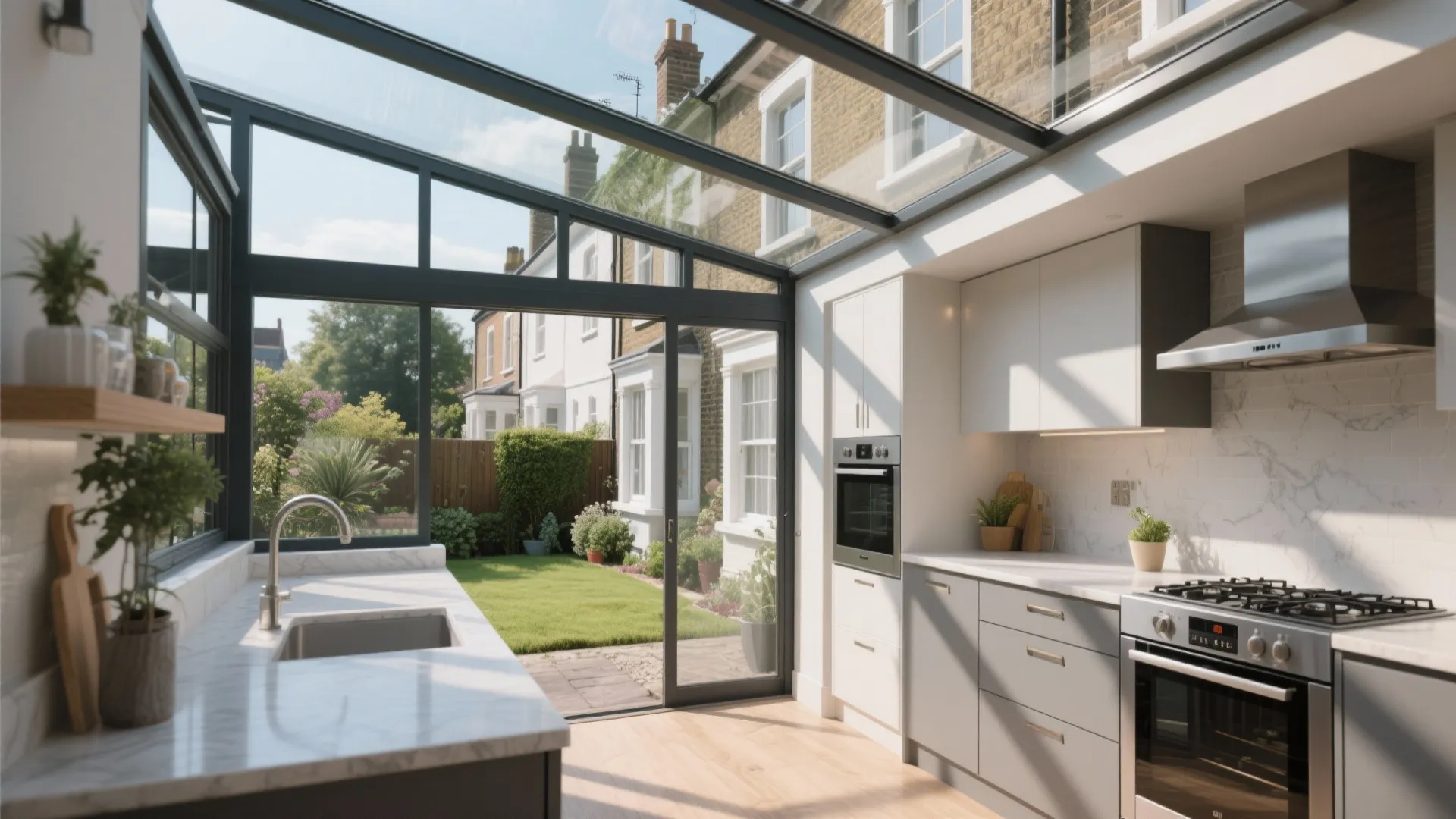 Side return kitchen extension in Victorian home