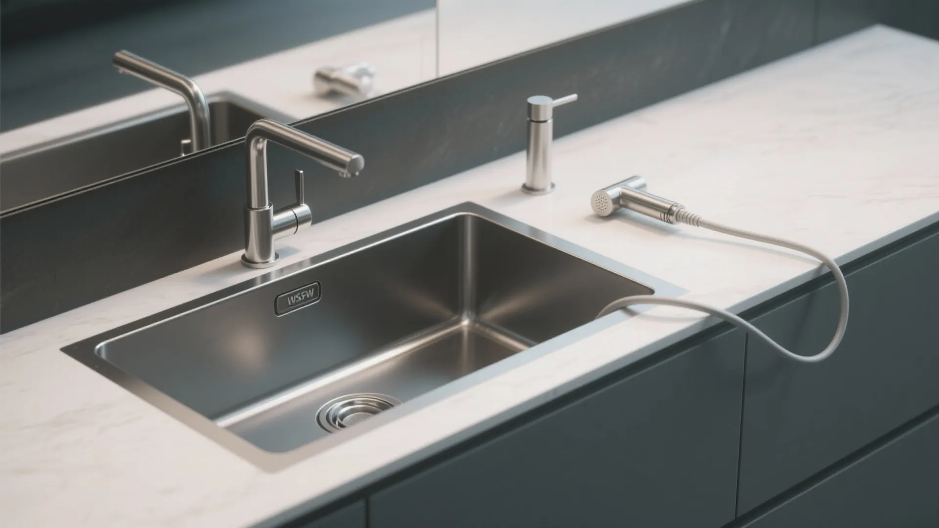 3. Maximize prep area with a pull-out sprayer alternative