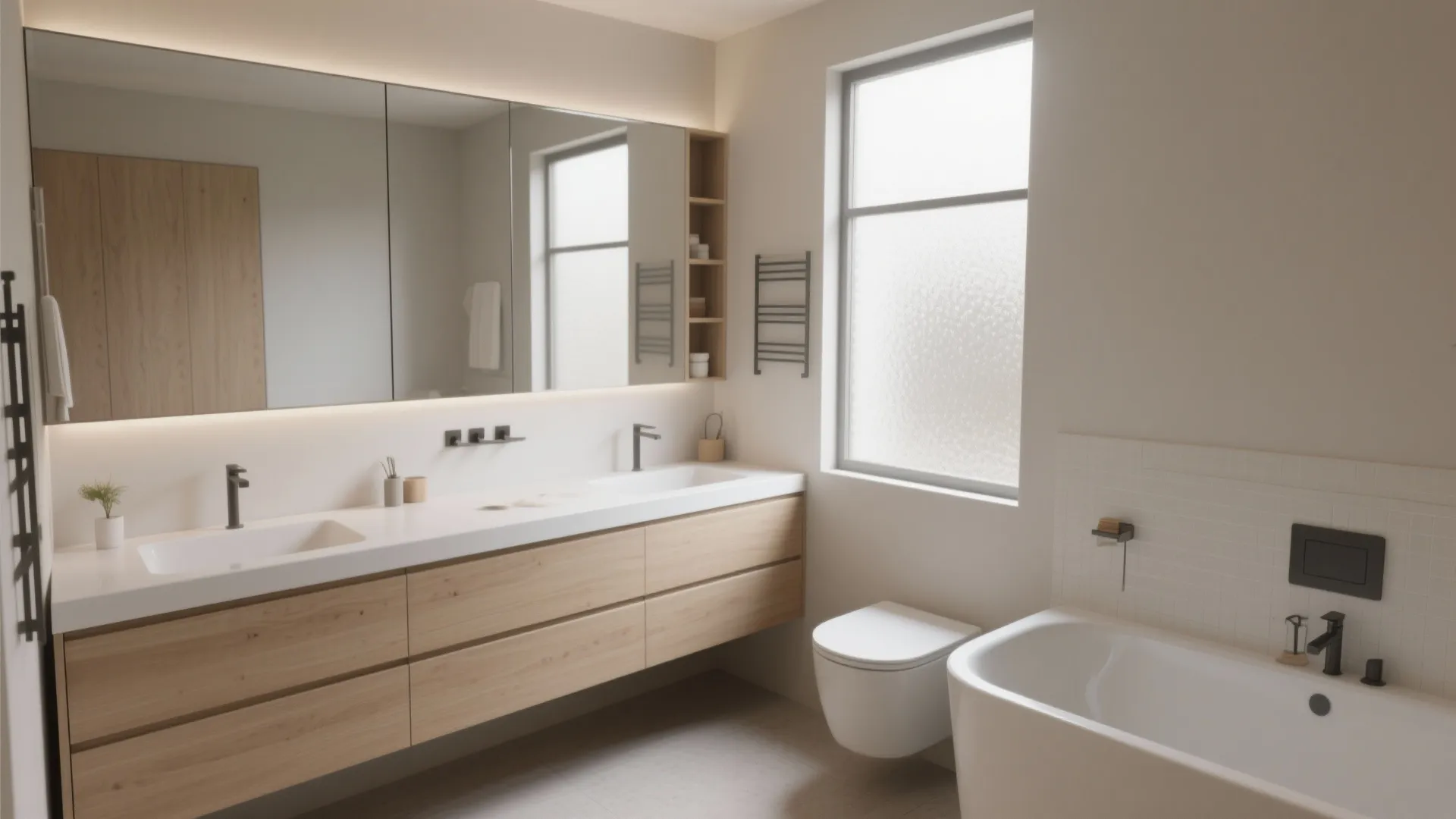 Idea 1: Side-by-Side Tub and Vanity