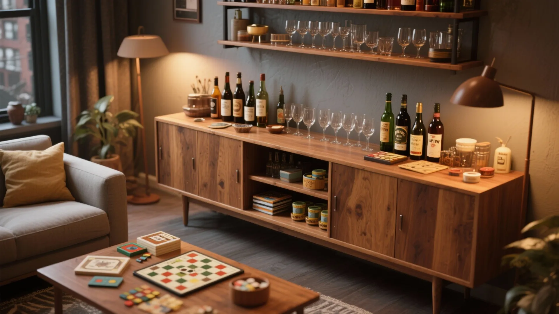 2. Multipurpose Sideboard Bar