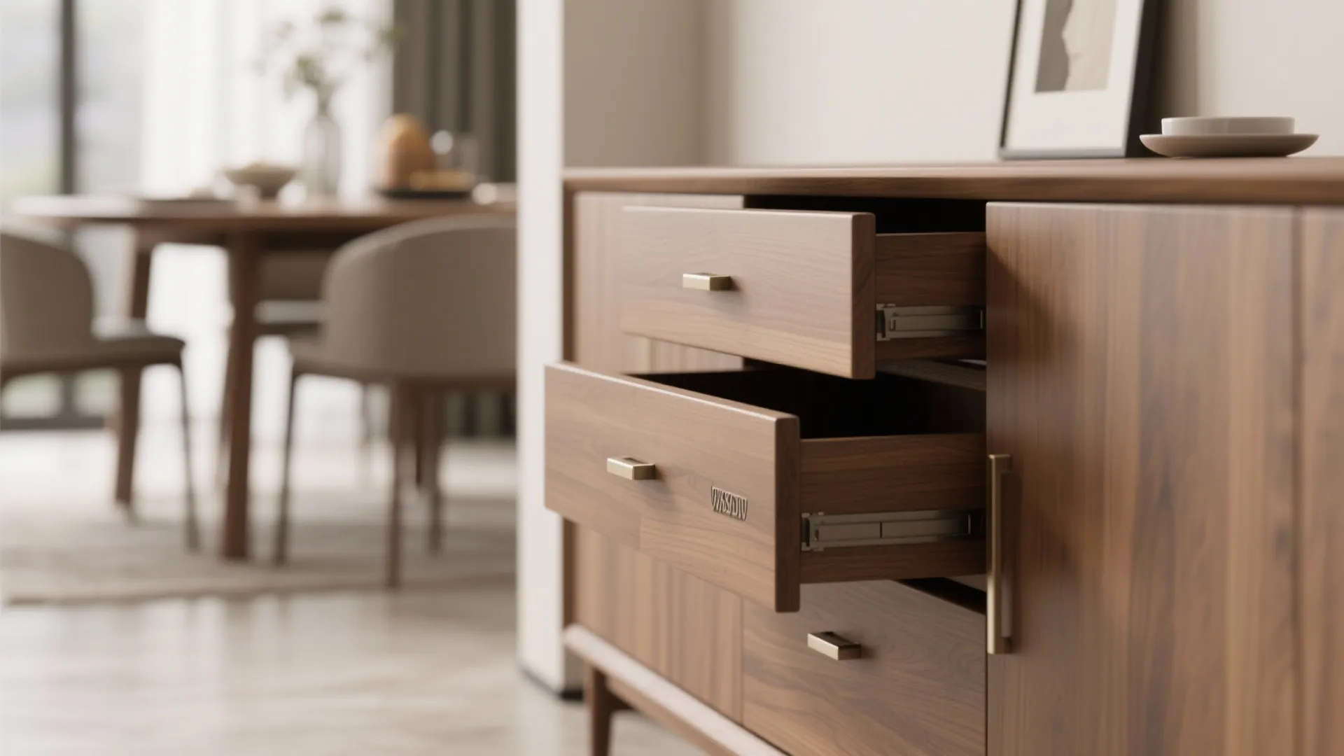 3. Sideboard with Hidden Drawers