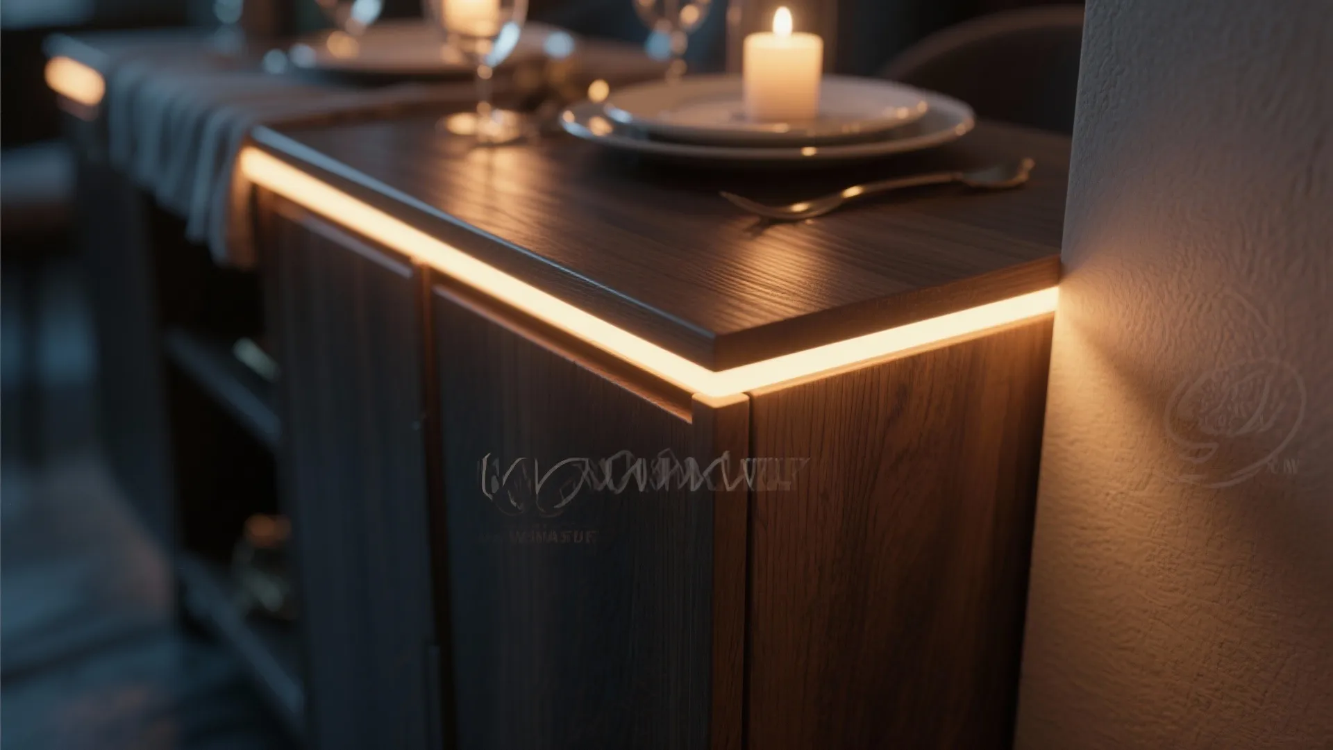 4. Sideboard with Integrated Lighting