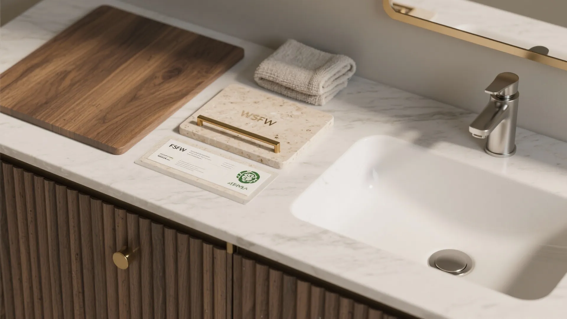 2) Sideboard-look vanity that doubles as a buffet