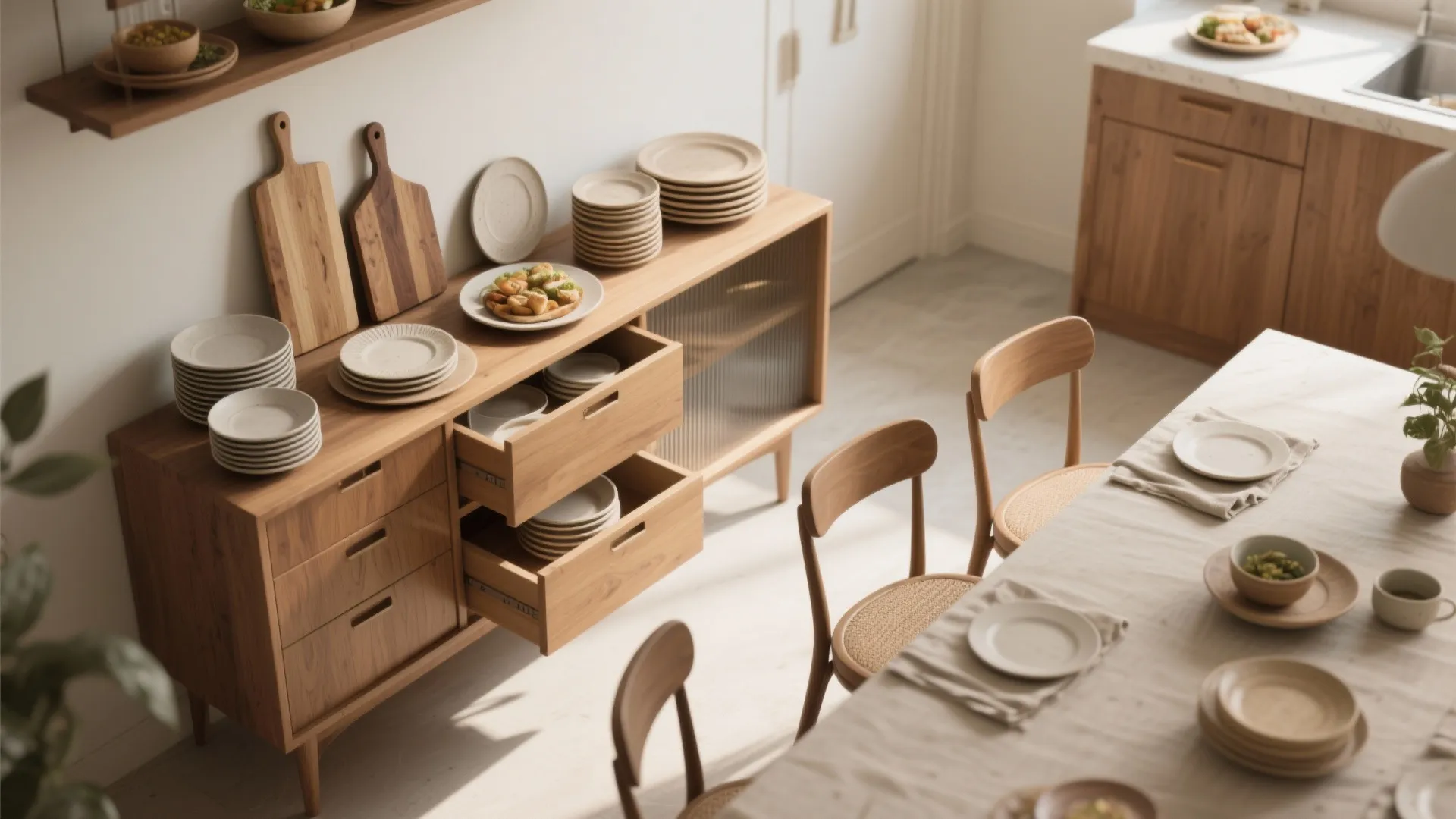 3. Turn a sideboard into a serving station
