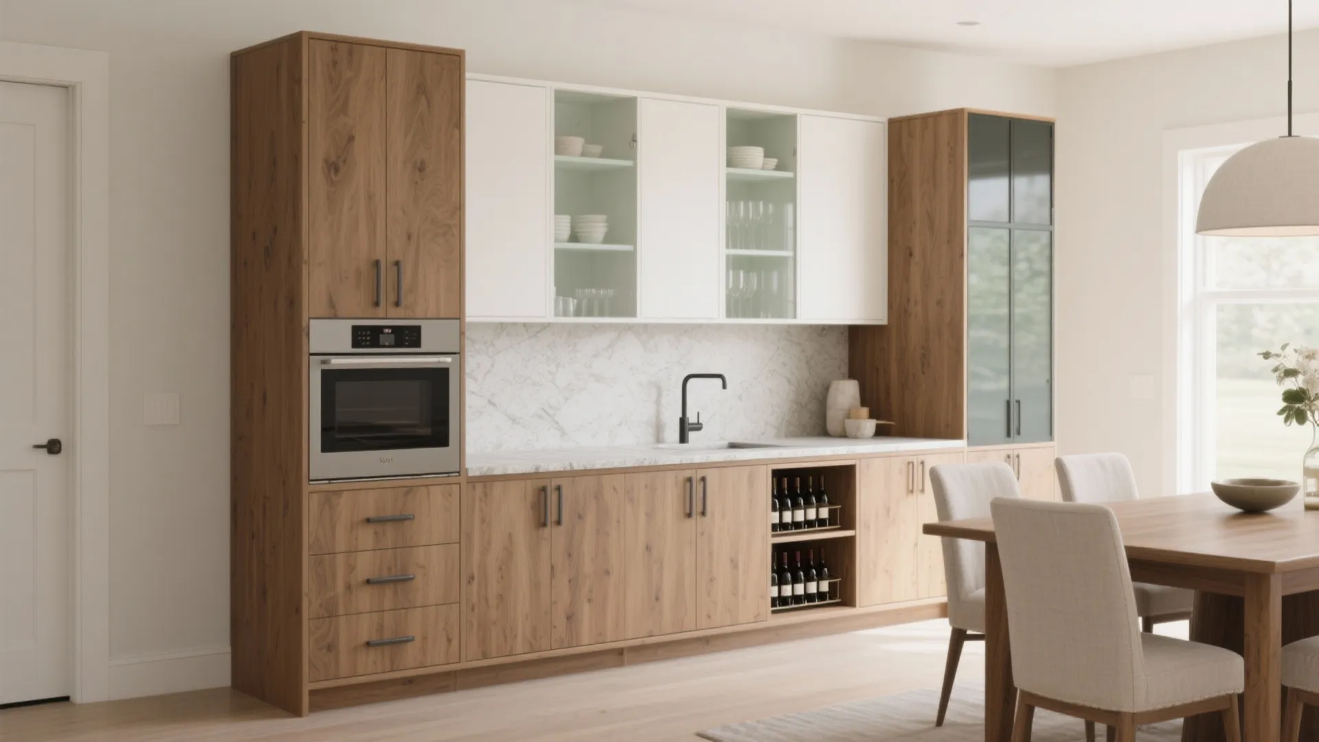 Sideboard + Tall Pantry Tower (Zoned Storage)