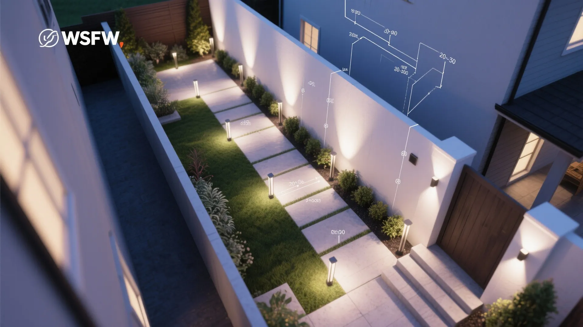 Layered Light: Path + Wall Wash