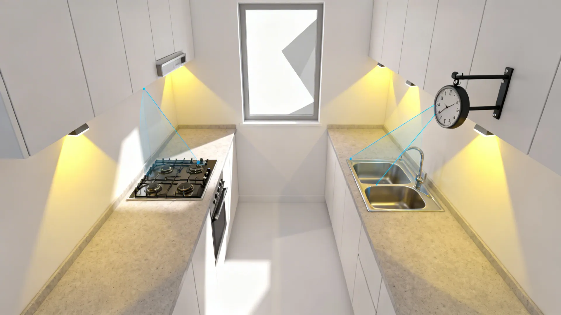 Magnetic or Rail-Mounted Clock for Flexible Layouts