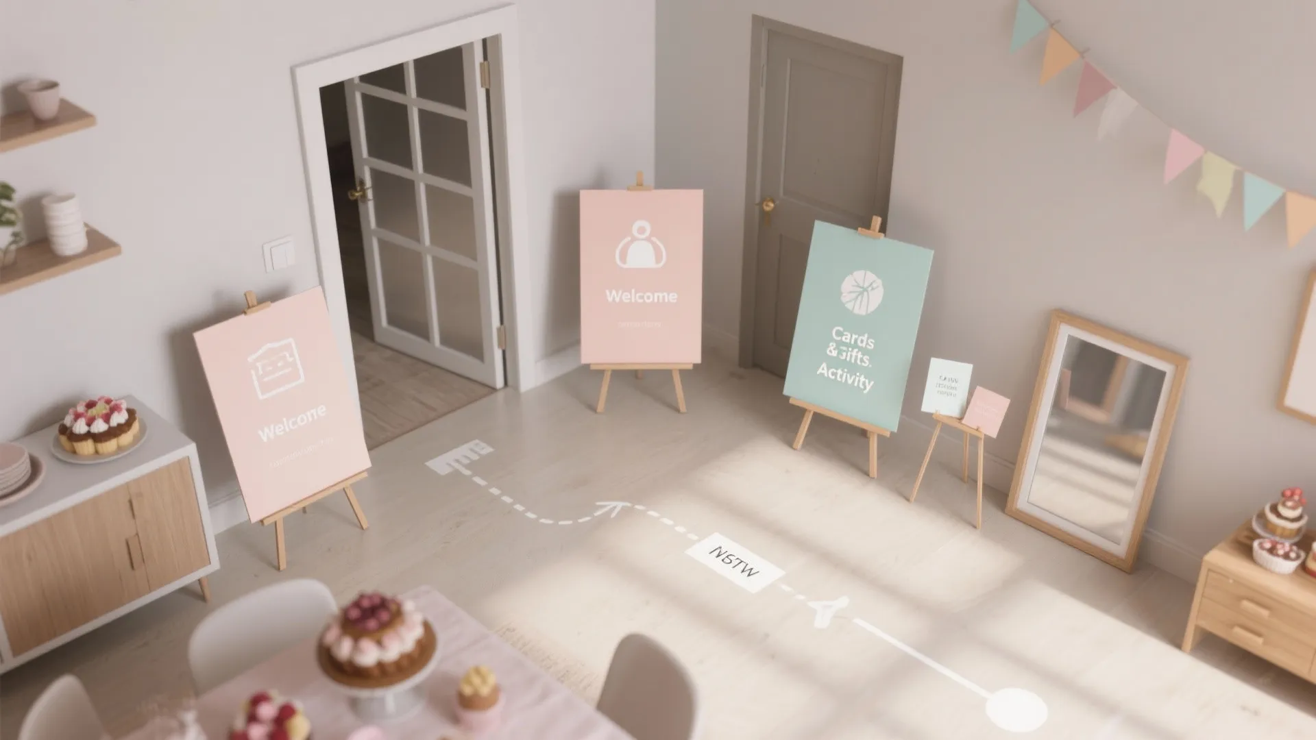 Signage Suite: Welcome, Cards & Gifts, and Activity Zone